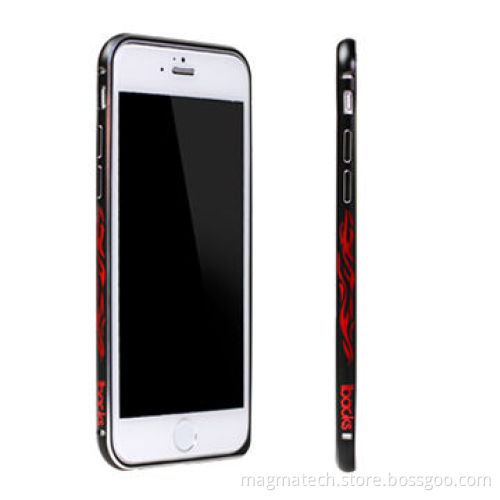 Colorful Cameo Aluminum Bumper for iPhone 6, Flame, Arc-shaped Design, Rubber Paint 360°